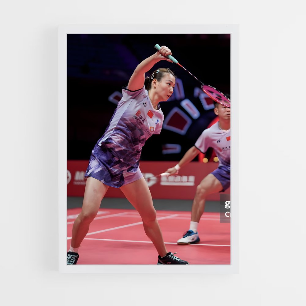Poster Duel à Hong Kong – affiche Badminton (vue 3)